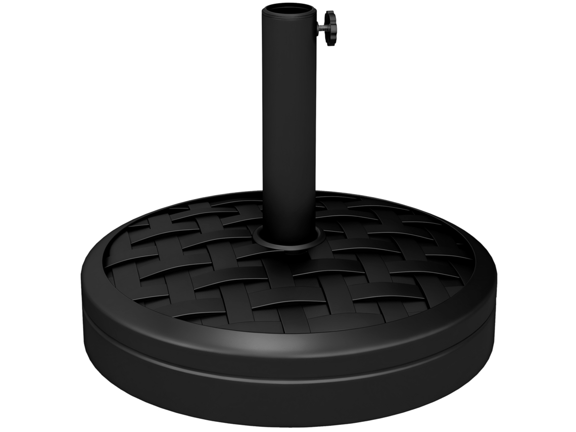 Base Cemento 18 Kg, Supporto Rotondo, Pali 32/38/48mm, Nero, ZENCORE SERVICES