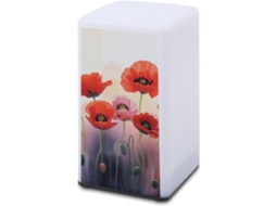 Luminária Noturna Minimalista, Sem Fio, Portátil, Com Design De Papoula Vermelha, Ideal Mesa De Cabeceira