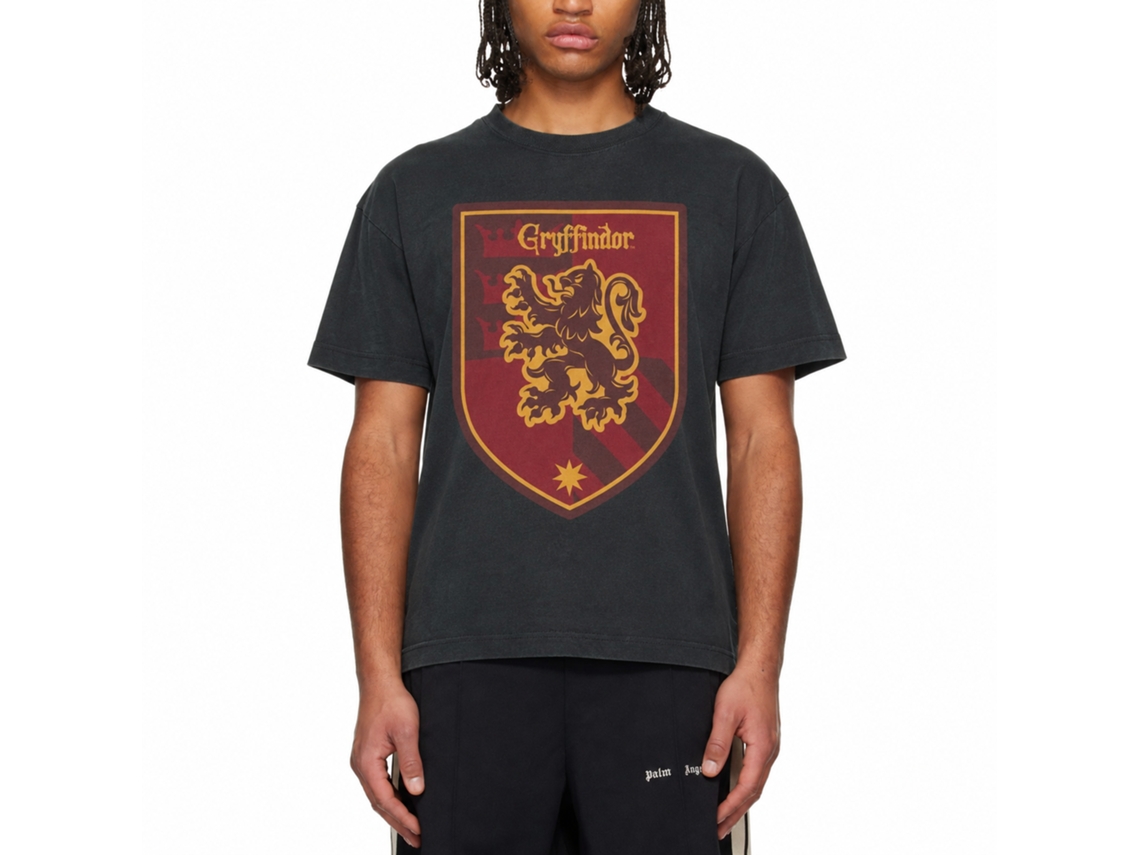 Rockinstone Harry Potter Griffindor Emblem Black T-shirt Size:s