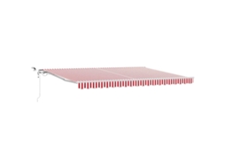 Toldo Retrátil Automático Vidaxl Vermelho Tecido