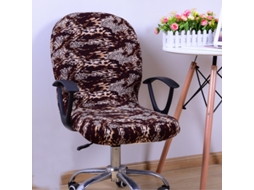 1 Pacote de Capa Protetora para Cadeira Giratória de Escritório Lavável Estampa de Leopardo-Tamanho Universal LUUCOZK