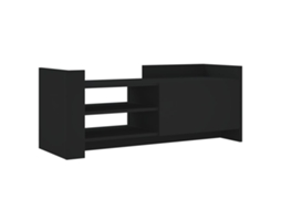 Tv Cabinet, Tv Cabinets Vidaxl Preto Madeira Processada (n/a)