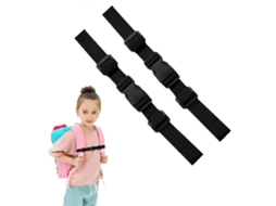 Conjunto De 2 Alças Peitorais Nylon Para Mochila, Ajustáveis​​ Com Cinto Antiderrapante De Liberação Rápida Para Corrida E Caminhadas, Pretas, Cjy
