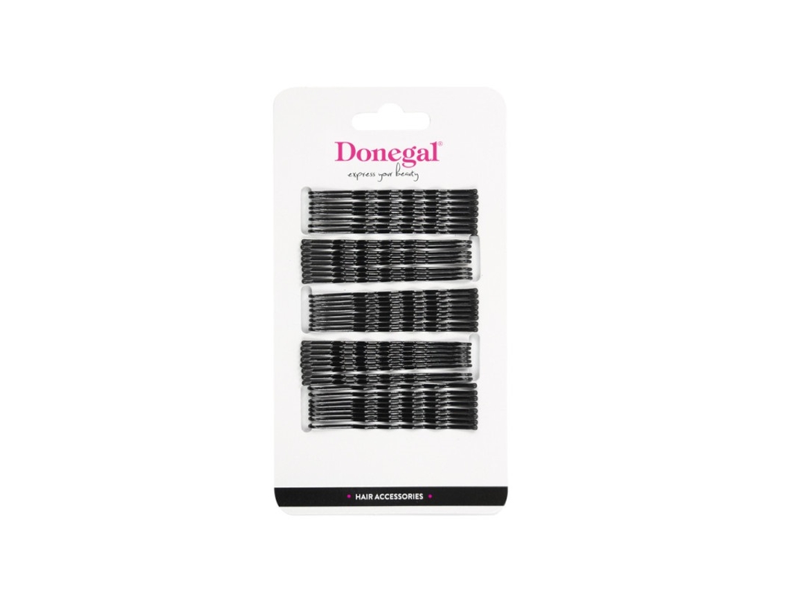 Grampos De Cabelo Preto 7cm, Pacote Com 40 Unidades Donegal