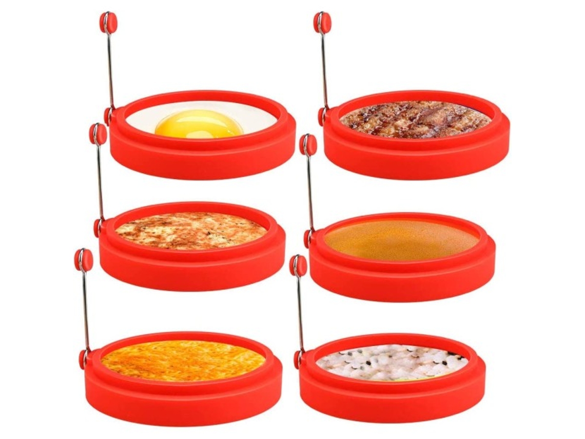Anéis De Ovo, Conjunto De 6 Moldes Para Ovos Fritos Frigideira Tfrf