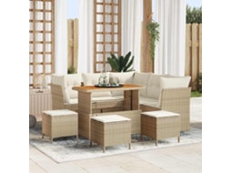 Vidaxl Conjunto De Sofá De Jardim 9 Unid. 5-número De Lugares