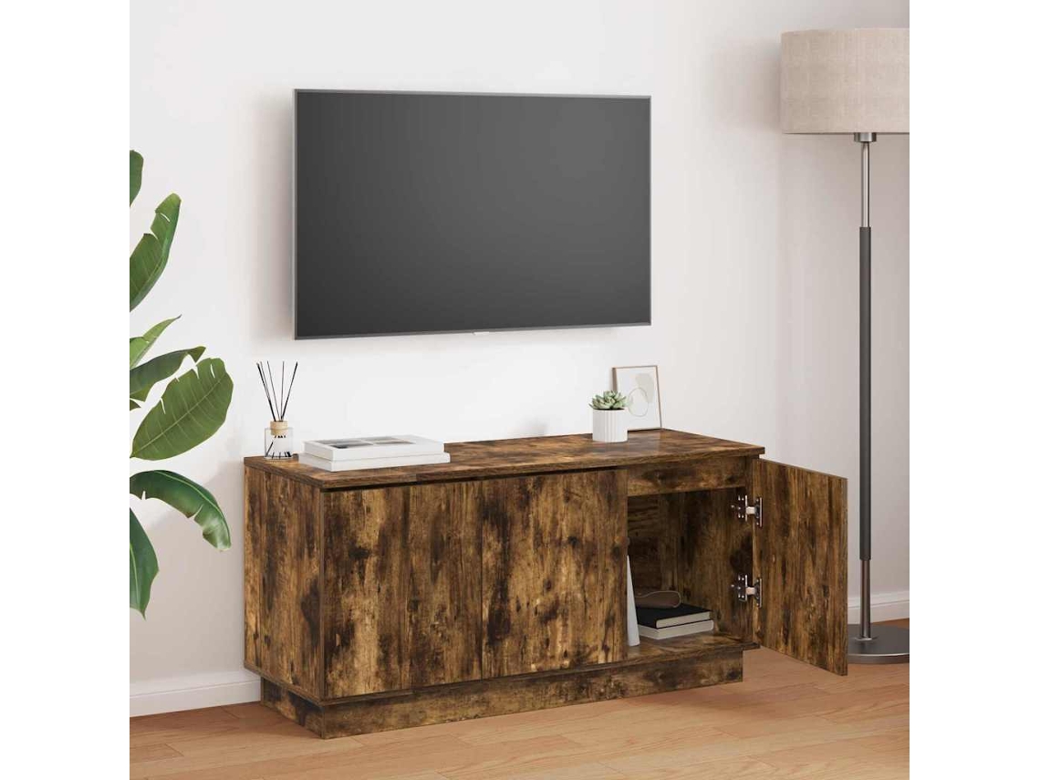 Vidaxl Gabinete Para Tv 100 X 38 X 49 Cm Carvalho Defumado