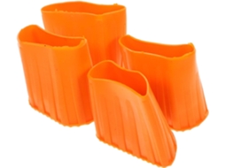 4 Protetores De Pé De Escada Antiderrapantes Em Silicone Laranja E