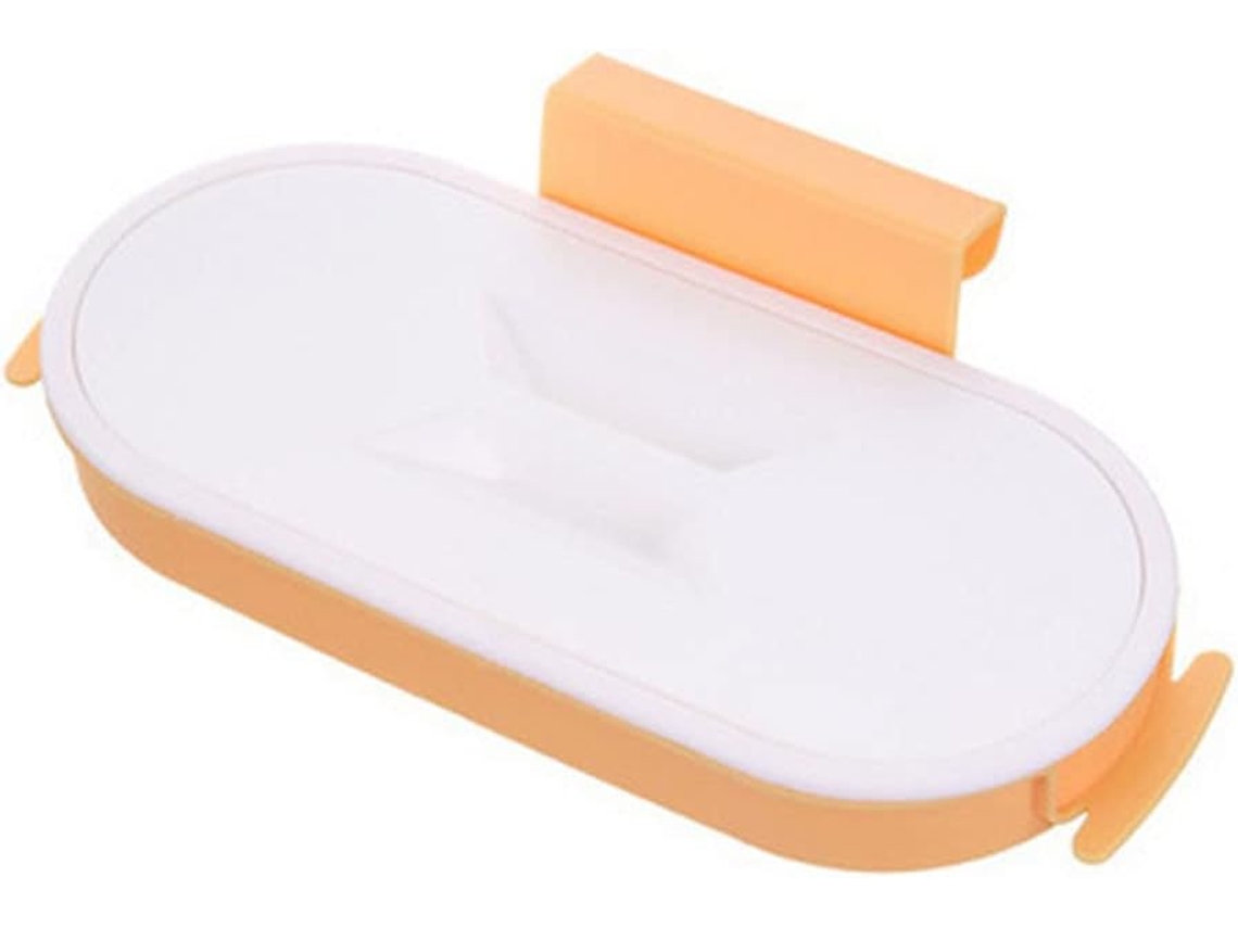 1 Suporte para saco de lixo suspenso Slowmoose com tampa (amarelo)
