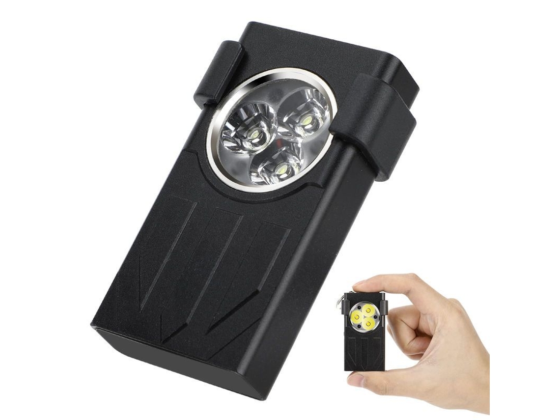 Lanterna Led Portátil Recarregável Com Clip 10 Modos De Luz Chaveiro 1100 Lúmens Impermeável Ipx5