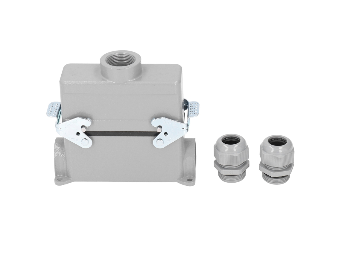 Conector Retangular Resistente Hdche0244pg21 Impermeável 16a 500v
