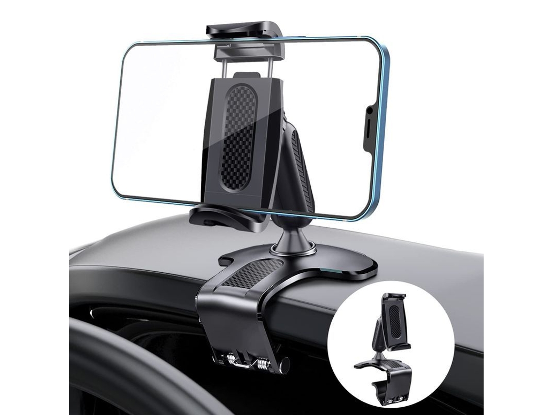 Suporte móvel rotativo 360° para painel de carro, compatível com telefones 4.7-7.2 polegadas S/MARCA
