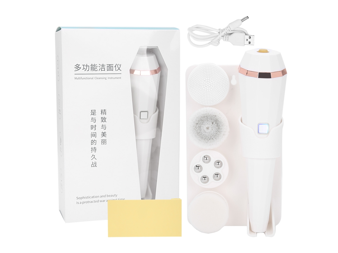 Escova De Limpeza Facial Silicone Usb Com Carga Multifuncional Para Limpeza De Poros