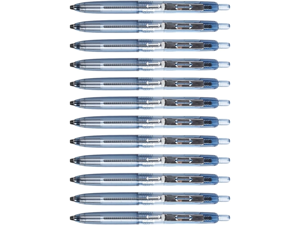 Pacote com 12 Canetas de Tinta Gel Retráteis com Cabo Ergonômico Ponta de 0,5 Mm SFUSHOS