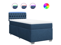 Box Spring Bed, Box Spring Beds Vidaxl Azul Tecido (100 X 200 Cm)