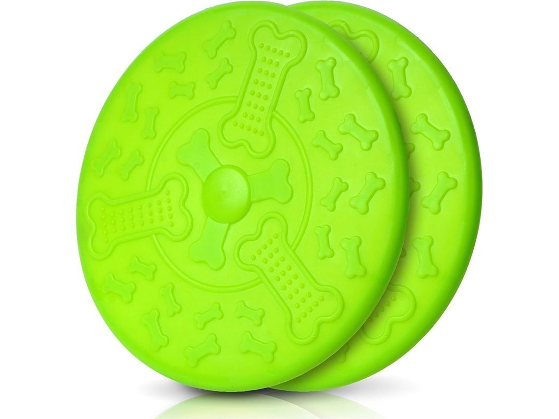 2026-frisbee Para Cachorros De Borracha Natural Suave No Tóxico Interactivo Com Diâmetro De 18 Cm E 22 Cm