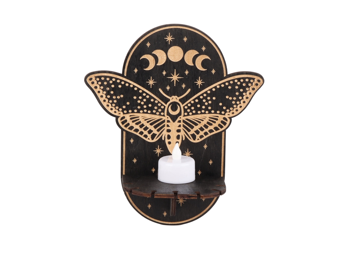 Laxiscreed Suporte De Vela De Madeira Suspenso Com Decoração Animal Led Para Casa E Meditação