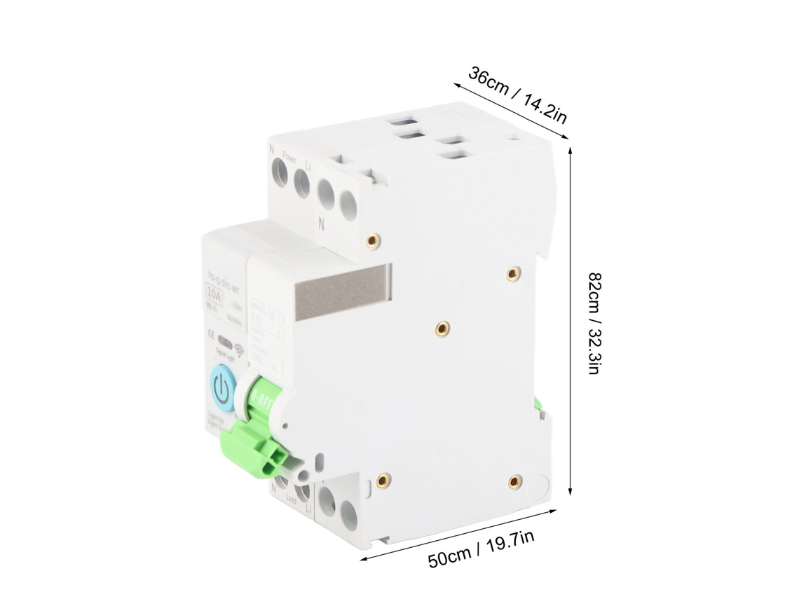 Laxiscreed Disjuntor Inteligente Wifi Com Controlo Remoto E Temporizador Programável