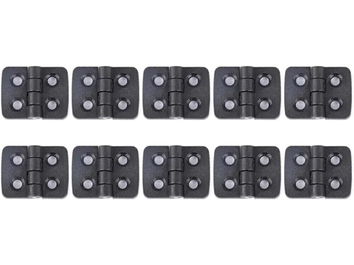 Dobradiças Giratórias Ocultas Para Portas De Armários E Móveis, Em Plástico Preto, Com Rolamento De Pressão, 40x 30mm 10 Unidades