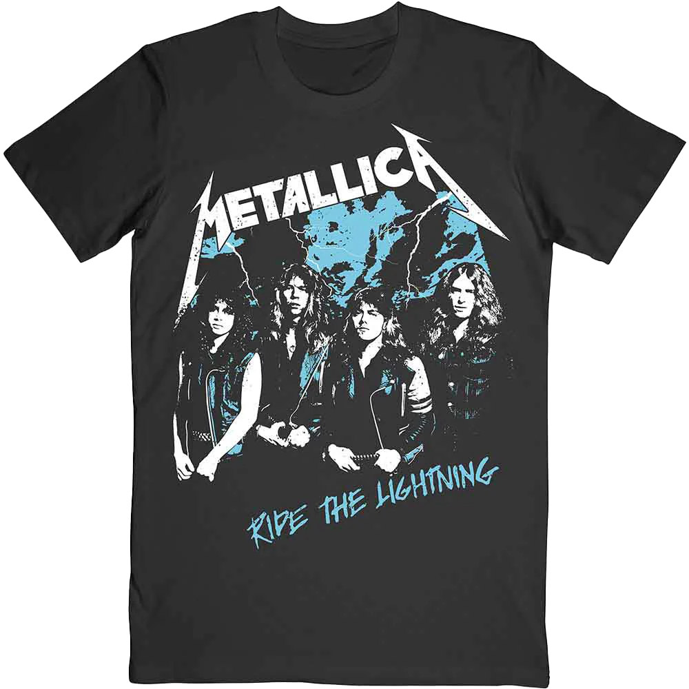 Metallica Vintage Ride The Lightning Band Photo T-shirt Unisex Rockinstone Size:m