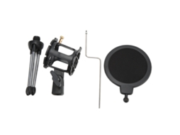 Kit De Suporte Anti-choque E Filtro Pop Para Microfone Plegável, Ideal Para Estúdio De Gravação E Transmissão Ao Vivo