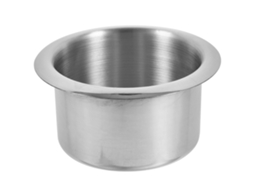 Insert de Portavasos de Acero Inoxidable Anti derrame para Reemplazo Versátil En Vehículos Y Hogar 10,70x8,50x5,50cm Plata