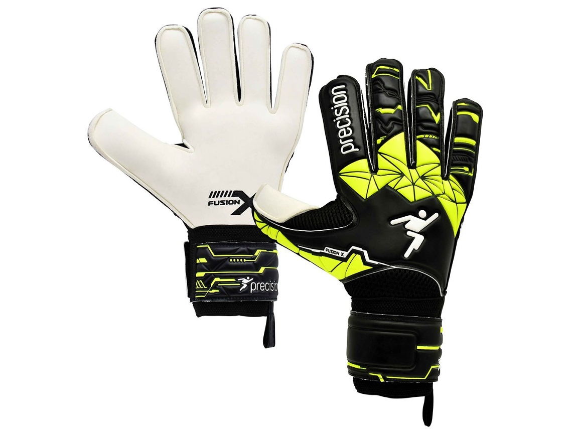 Luvas Guarda-redes Junior Fusion X Flat Cut Finger Protect Preto 4 PRECISION
