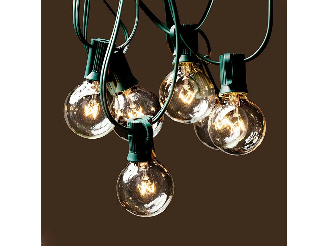 Cordão de Luzes Exterior 7.6M G40 25 Lâmpadas À Prova D'Água para Jardim e Festas NEVEANCE
