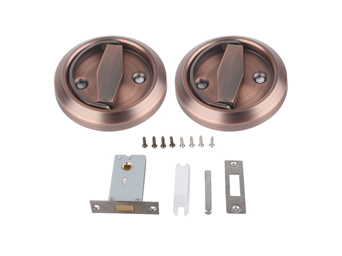 Primerox fechadura de Porta Dupla Face Aço Inoxidável 304 com Anel Bronze Vermelho Acessórios Casa Banho