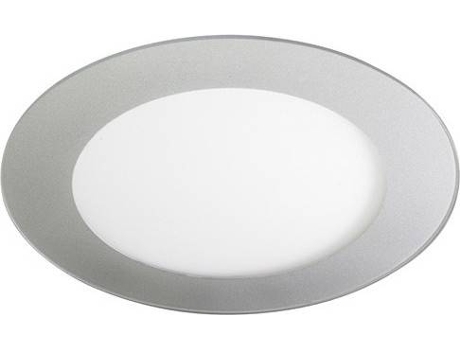 Candeeiro de Teto Embutida  Extraplano Redondo (Cinzento - LED - 20 W - Alumínio - 225x225x22 mm)