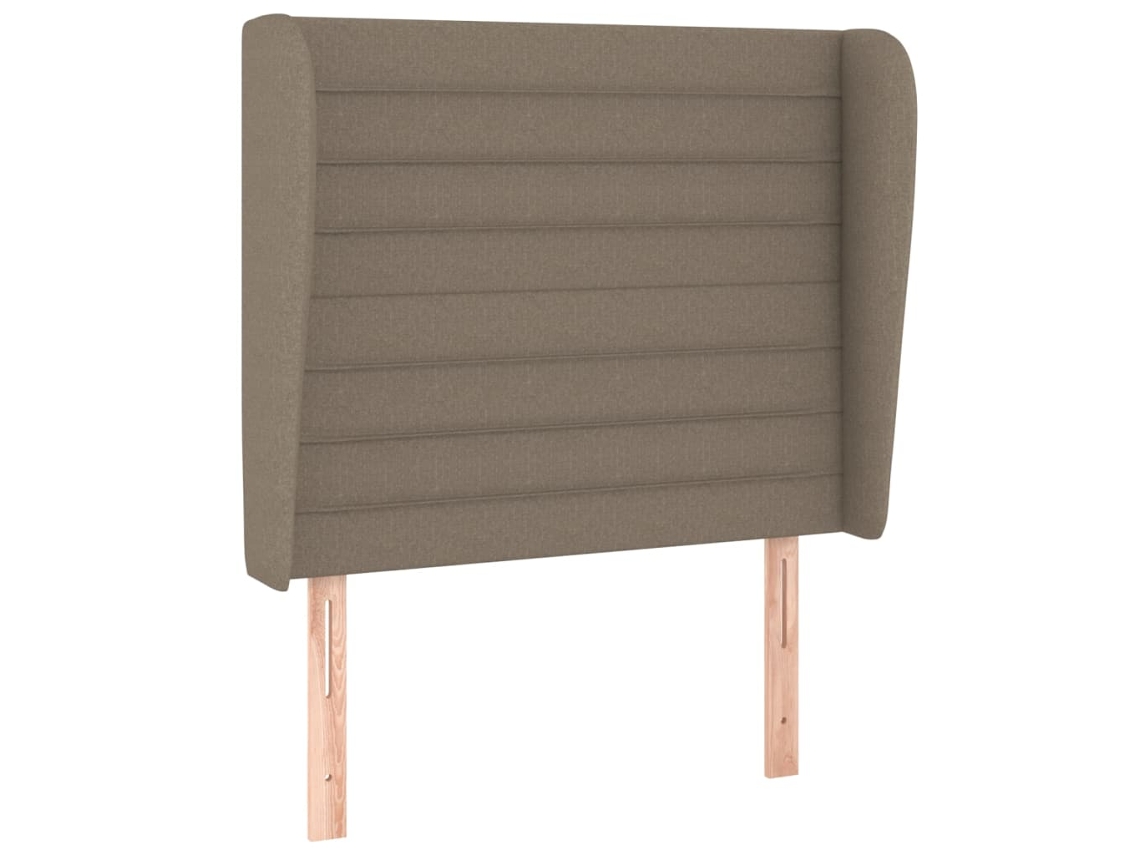 Cabeceira de cama VIDAXL Cinzento-acastanhado Tecido (103x23x128 cm )