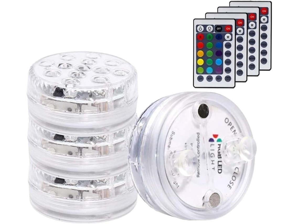 Luminária Subaquática RGB GOKOCO com controle remoto para piscina e aquários (LxAxP cm)