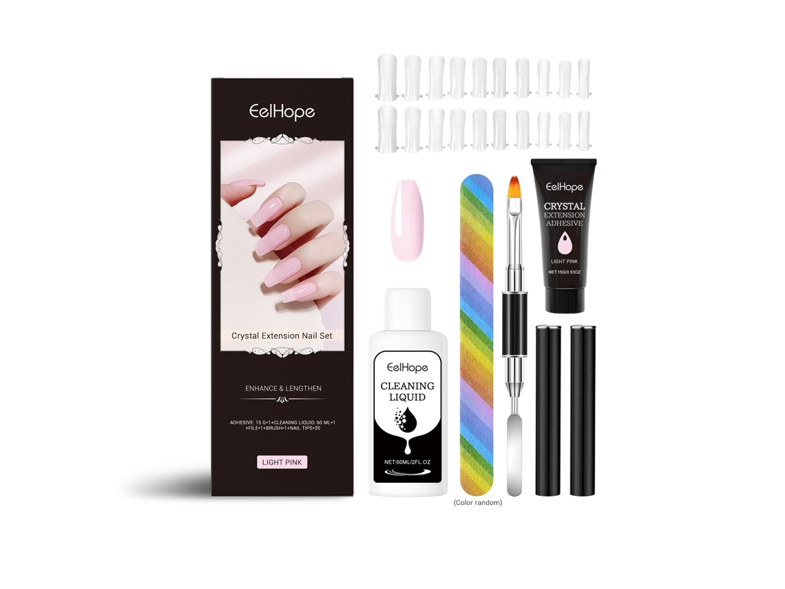 Kit Extensão Unhas Acrílico Rosa Claro 01