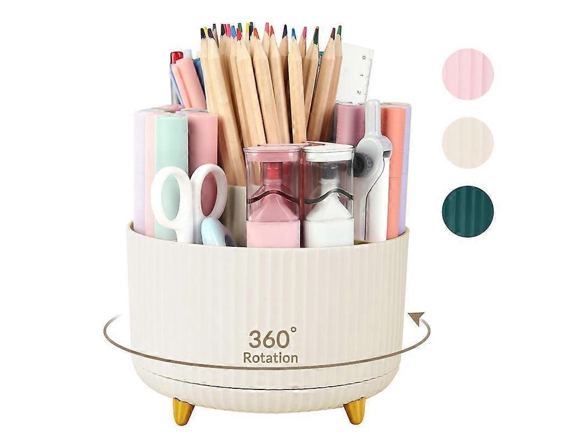 Organizador de Mesa Giratório, Suporte para Canetas de Dupla Função para Mesa BRILVIBERA