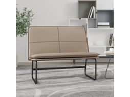 Vidaxl Banco 100x75x76 Cm Couro Artificial Cor Cappuccino