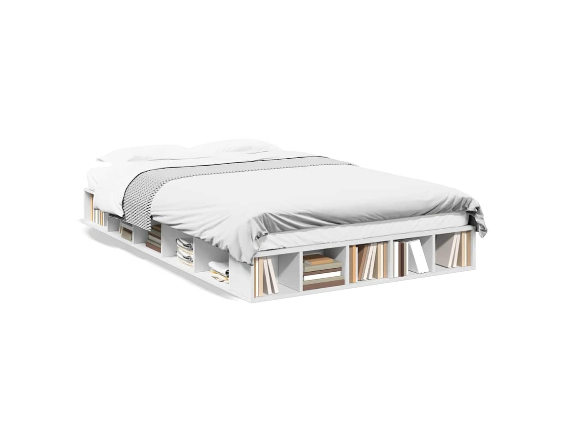 Estrutura de Cama MAISON EXCLUSIVE Derivados de Madeira Branco (135x190 cm)