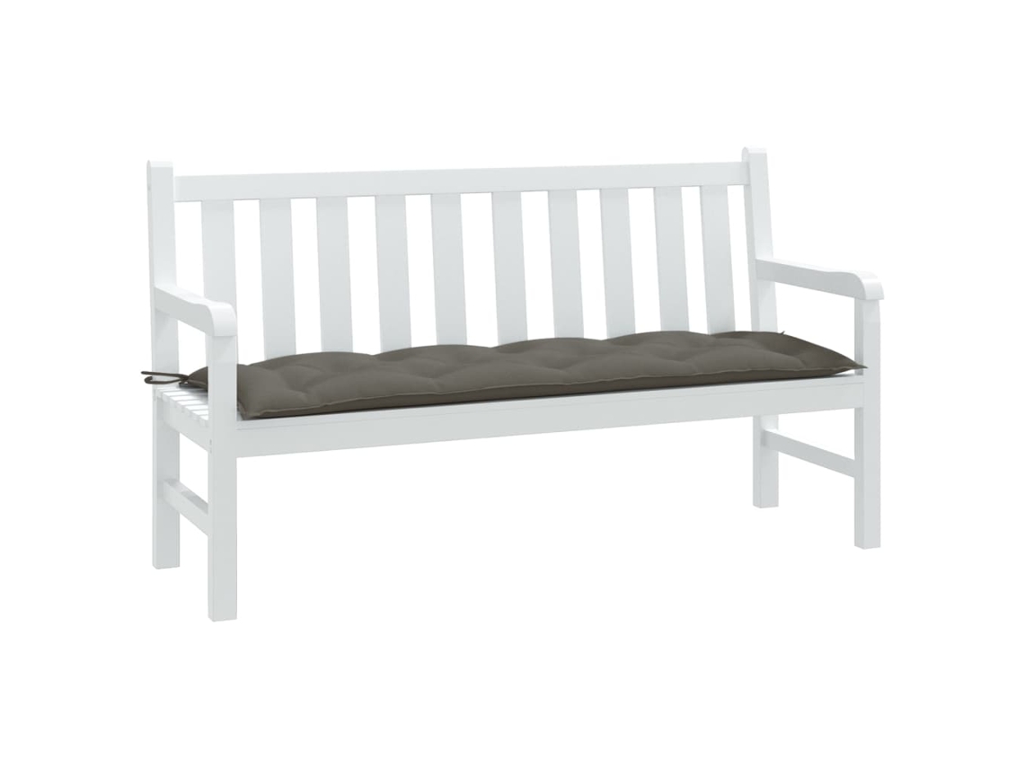 Vidaxl Almofadão Banco Jardim 120x50x7cm Mesclado Tecido Cinza-escuro