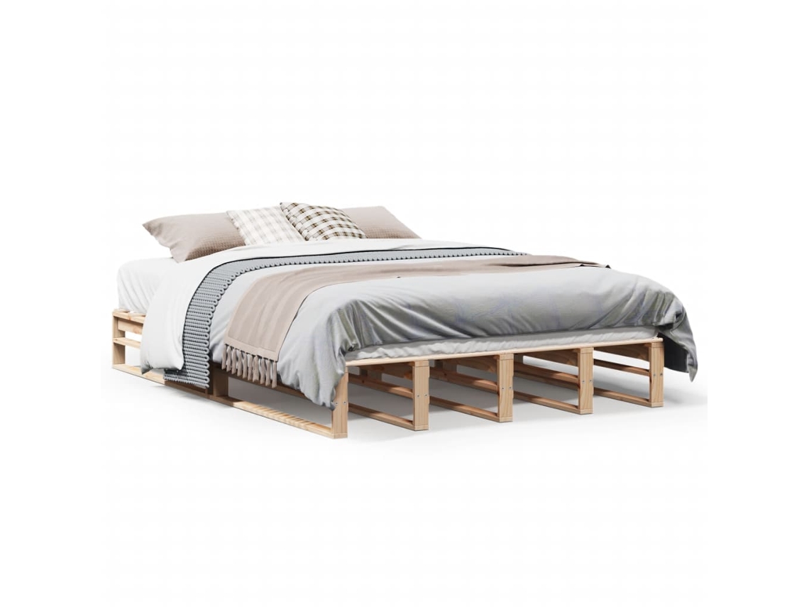 Bed Frame, Bed Frames Vidaxl Marrom Madeira De Pinho (120 X 190 Cm)