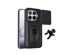 Kit Suporte Reforçado Capa Magnetic Slide Window Phonecare Para Xiaomi 17t 5g - Preto