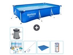 Bestway Piscina Bestway Steel Pro Retangular - 300x201x66 Cm - 6-peças S22080