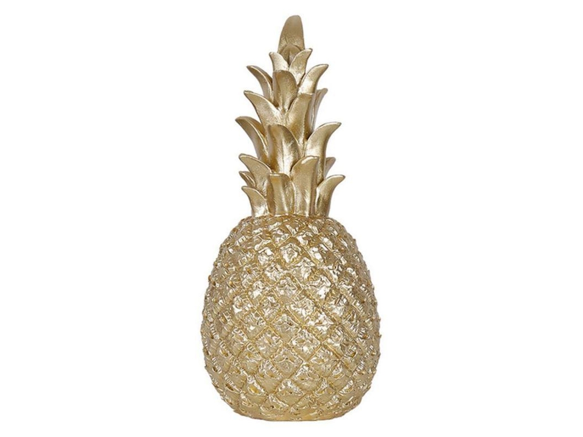 Adorno de abacaxi LINJOU moderno estilo nórdico, dourado, S