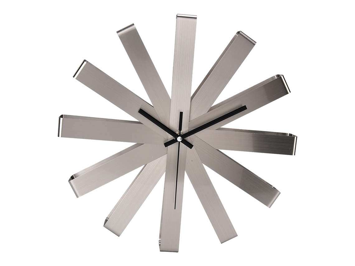 Reloj De Pared De Acero Inoxidable Silencioso Moderno Decorativo Colgante Para Dormitorio Y Sala De Estar