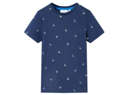T-shirt Para Criança Azul-escuro 104