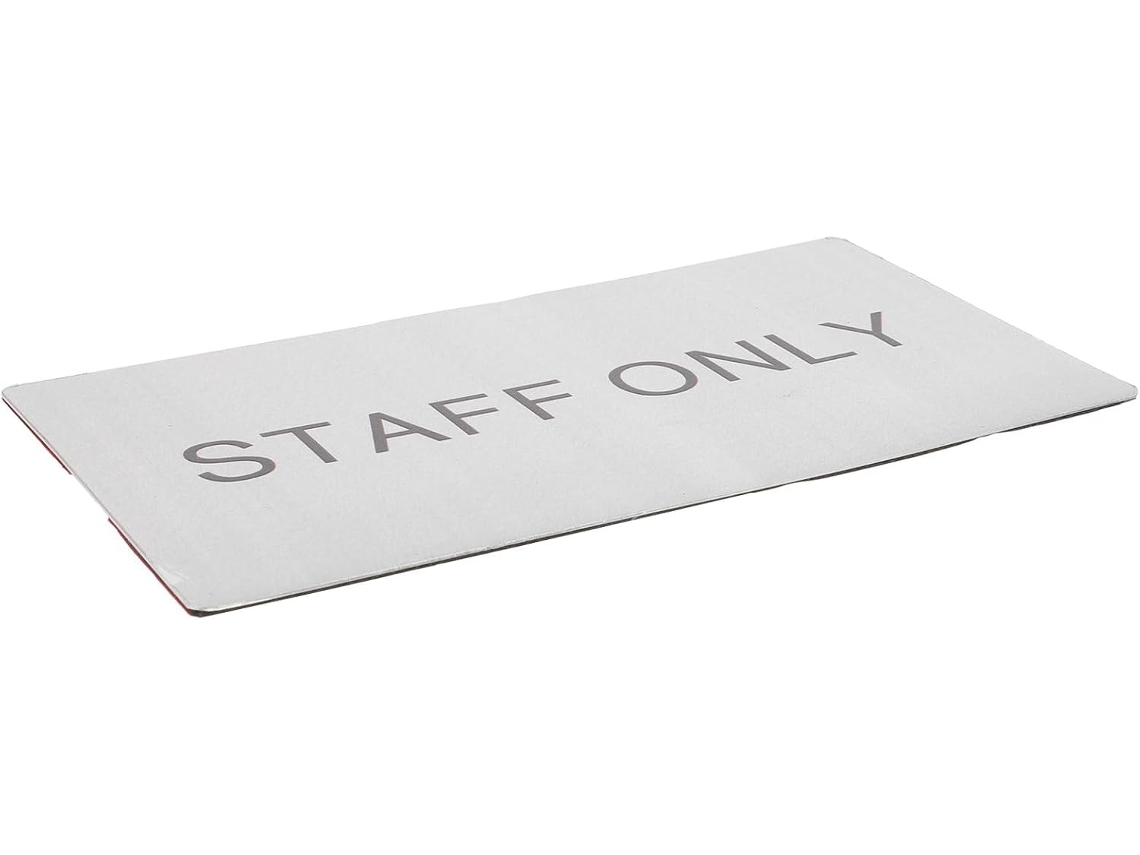 Placa De Porta Ukcoco Easy Para Funcionários Em Liga Alumínio Prateado, Lembrete Funcional Para Espaços Comerciais E