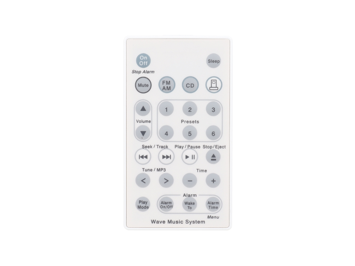 Controle Mali substituto ABS para sistema de player de música multidiscos B1 Wave, branco com marca