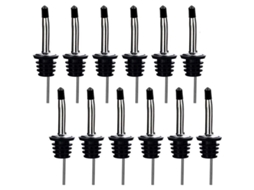 12 tampas de aço inox com silicone para licor, óleo, molhos NOVA LINE