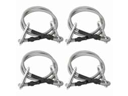 Vidaxl Cordas Com Mosquetão 4 Pcs Borracha