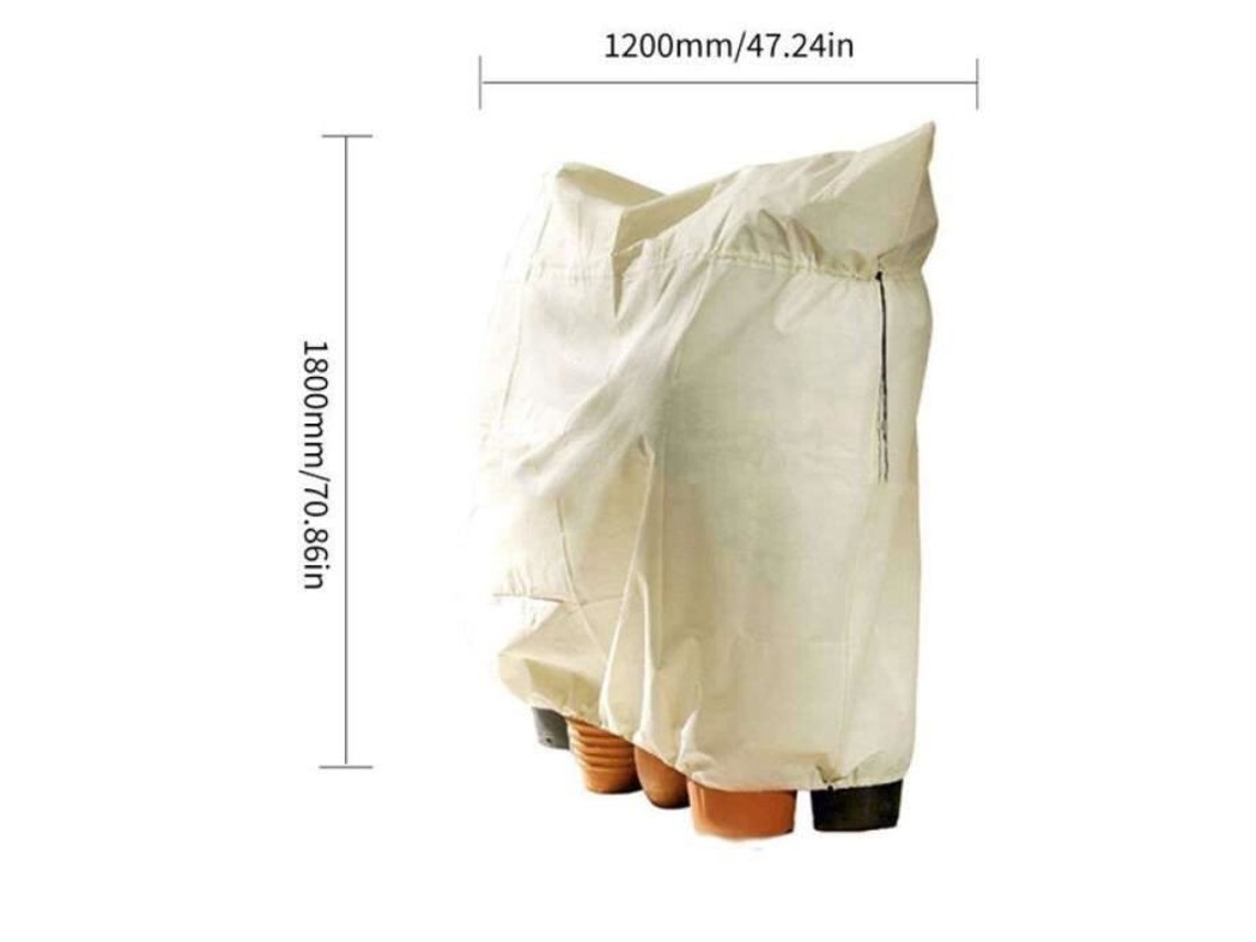 Gm14052-Cobertura de Proteção Contra Congelamento para Plantas. Espessa Cobertura de Geada para Árvores. com Cordão. Bolsa YWEI