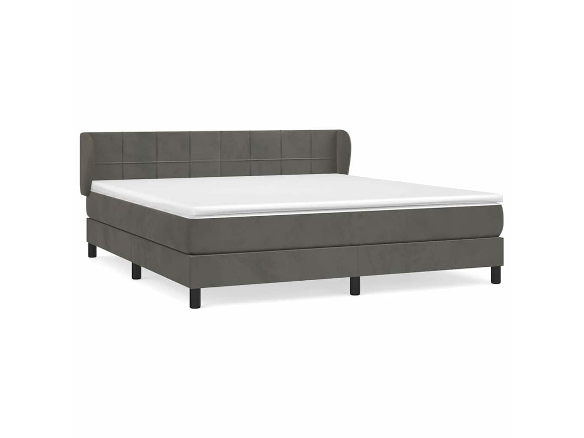 Box Spring Bed, Box Spring Beds Vidaxl Cinzeto Veludo (160 X 200 Cm)