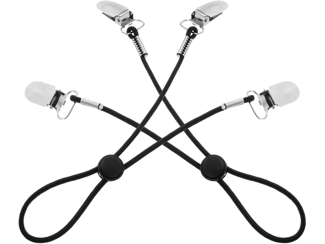 Conjunto De 2 Prendedores Elásticos Ajustáveis Para Lençóis, Com Clipes Metálicos Flexíveis E Tiras Antiderrapantes Para